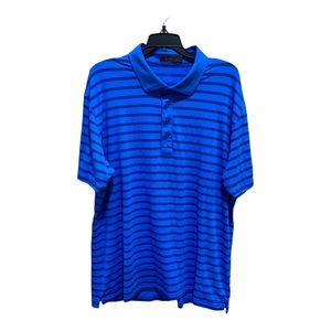 G/Fore Polo Shirt XL Blue Striped Lightweight